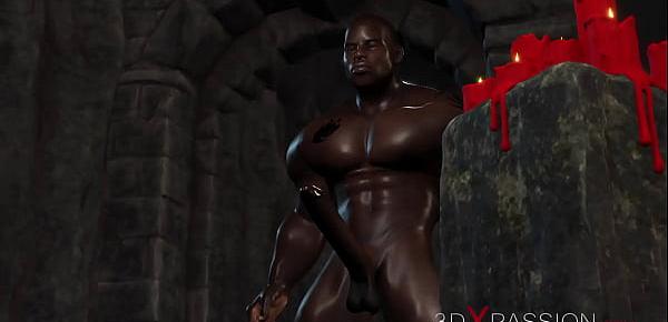  Black big cock and a hot sexy bride in the dungeon